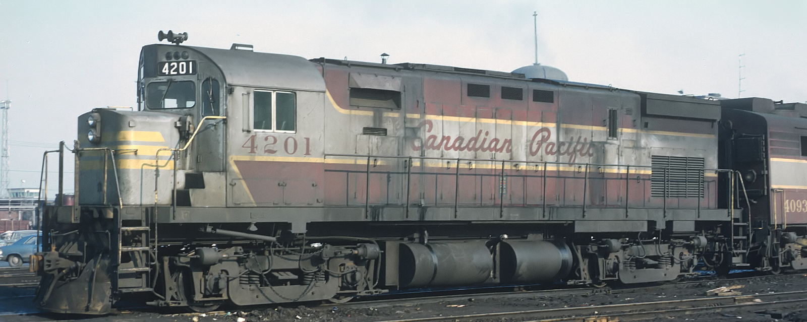 Canadian Pacific C424 No. 4201 in March 1970 at Col Ste. Luc, Montreal