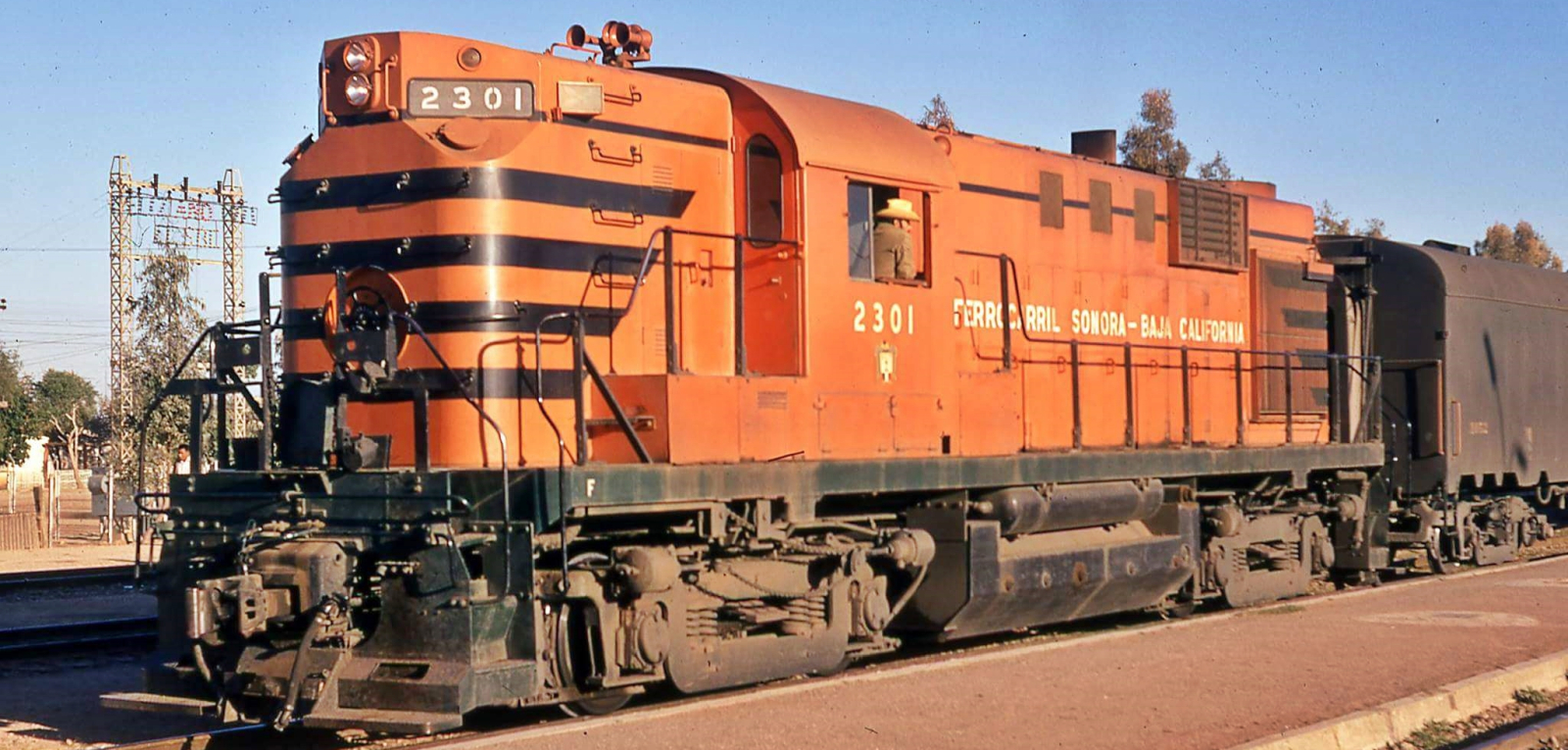 RS-11 No. 2301 of Ferrocarril Sonora-Baja California in September 2017 at Benjamín Hill
