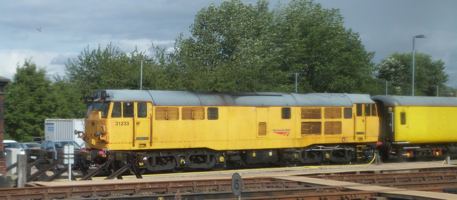 Network Rail 31233 in August 2013 with a test train at Shrewsbury