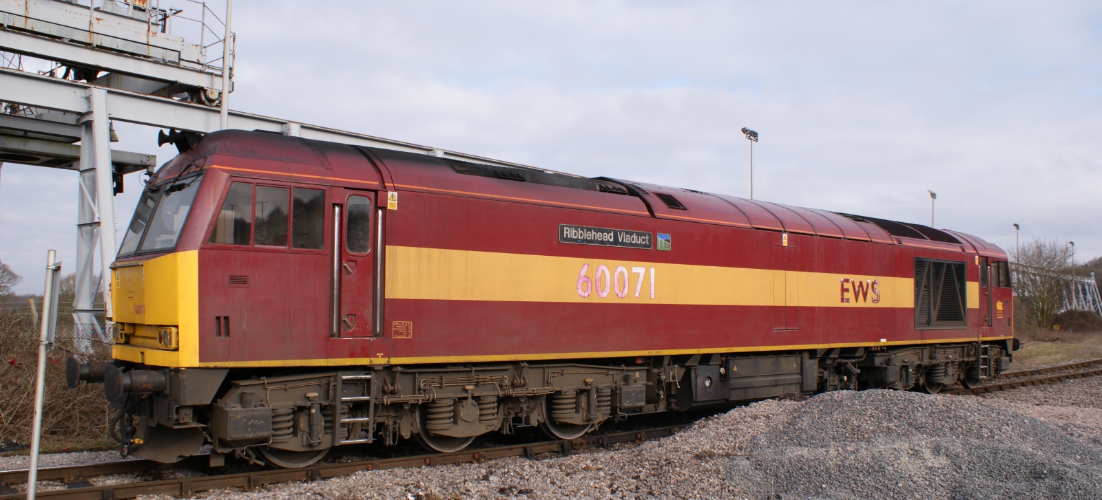 English, Welsh and Scottish Railway No. 60071 "Ribblehead Viaduct" in March 2010 at the Murco Oil Depot