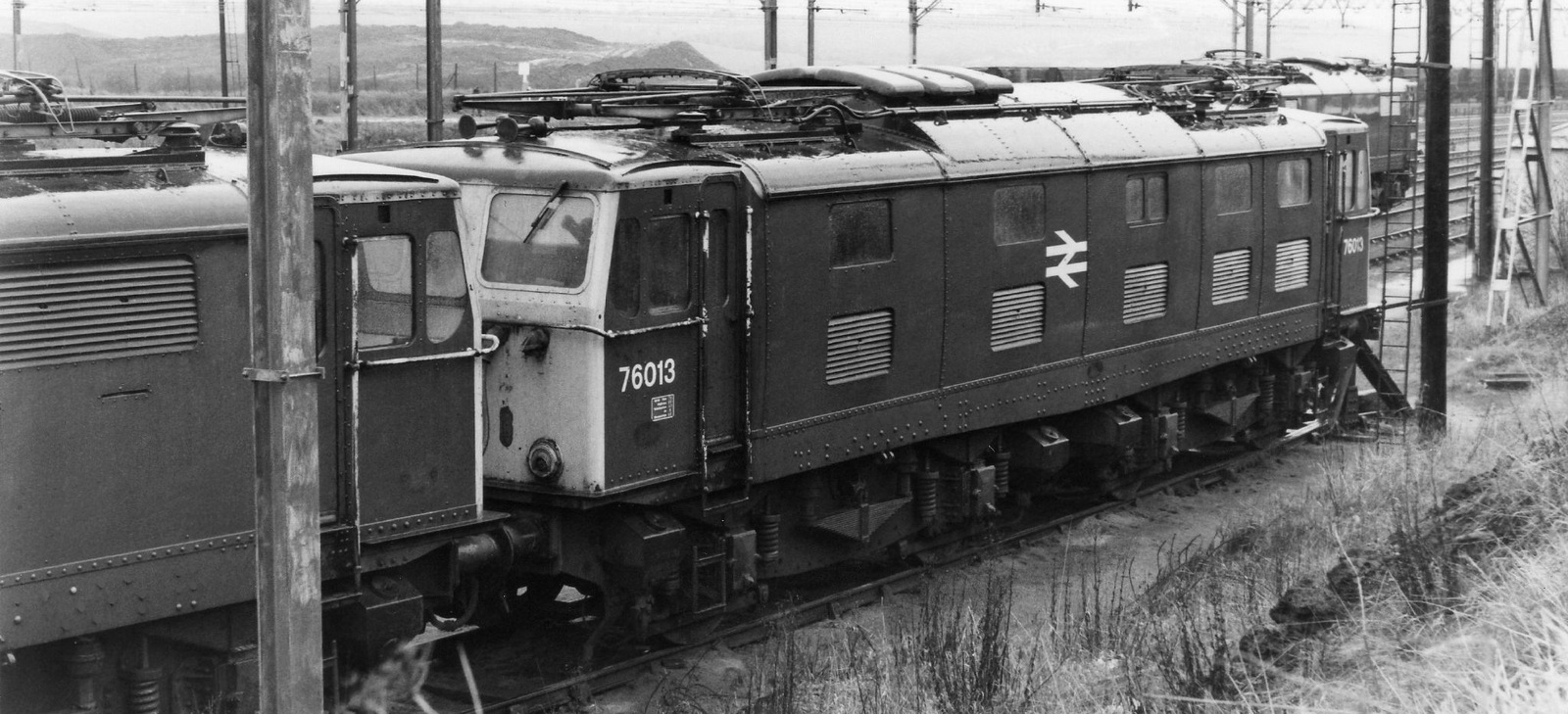 76013 in February 1980 in front of another class 76 loco at Orgreave