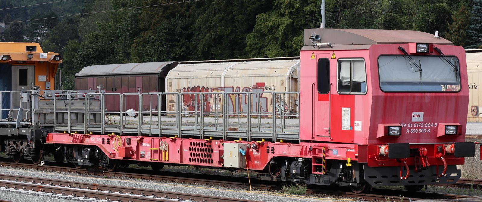 Windhoff-CargoSprinter (Baureihe 690) als Tunnelrettungszug der ÖBB im August 2020 in Spittal-Millstättersee