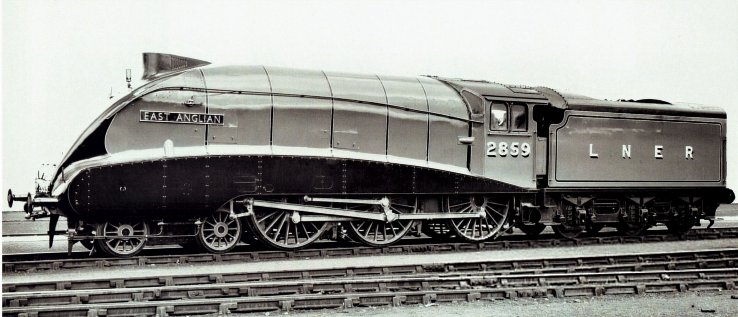 No. 2859 “East Anglian” streamlined in the manner of the A4
