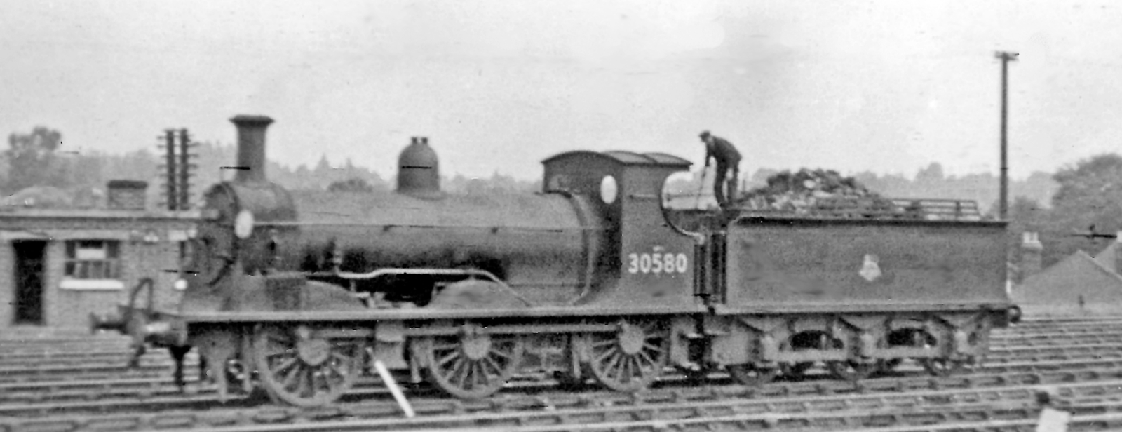 British Railways No. 30580 in July 1955 shunting at Woking