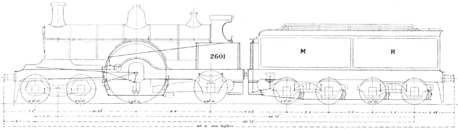 Schematic drawing of class 2601