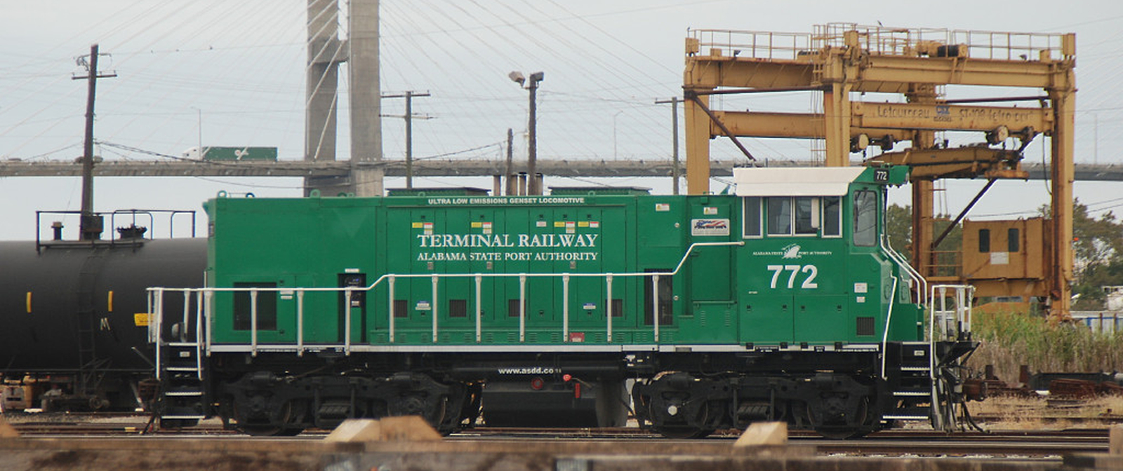 Terminal Railway Alabama State Docks No. 772 in November 2016 in Mobile, Alabama