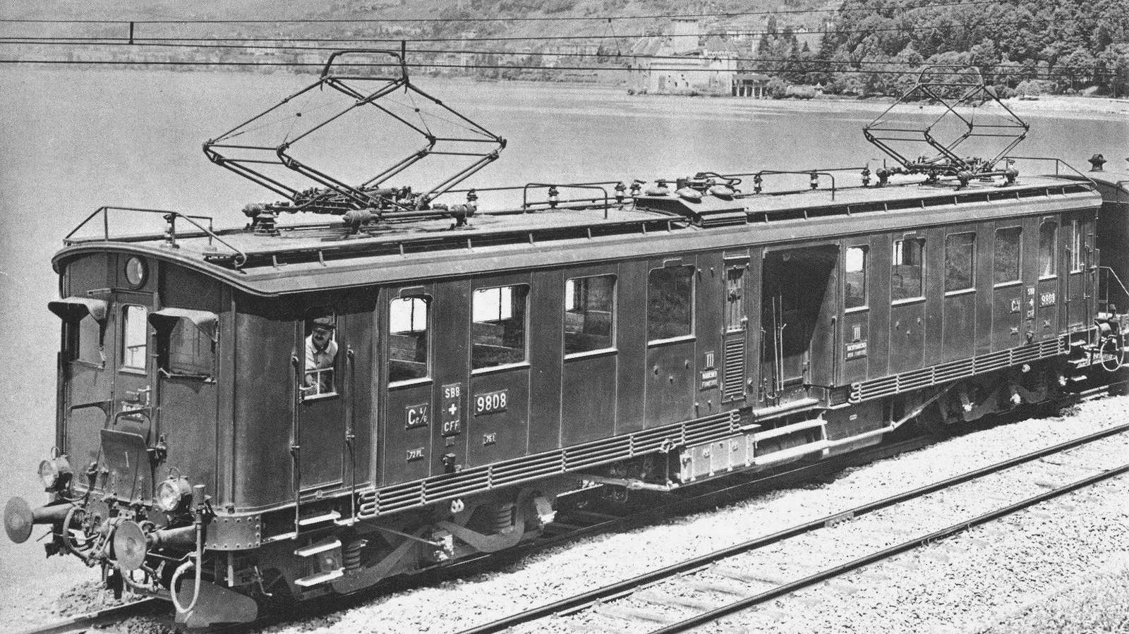 Ce 4/6 9808 in September 1925 at Lake Geneva
