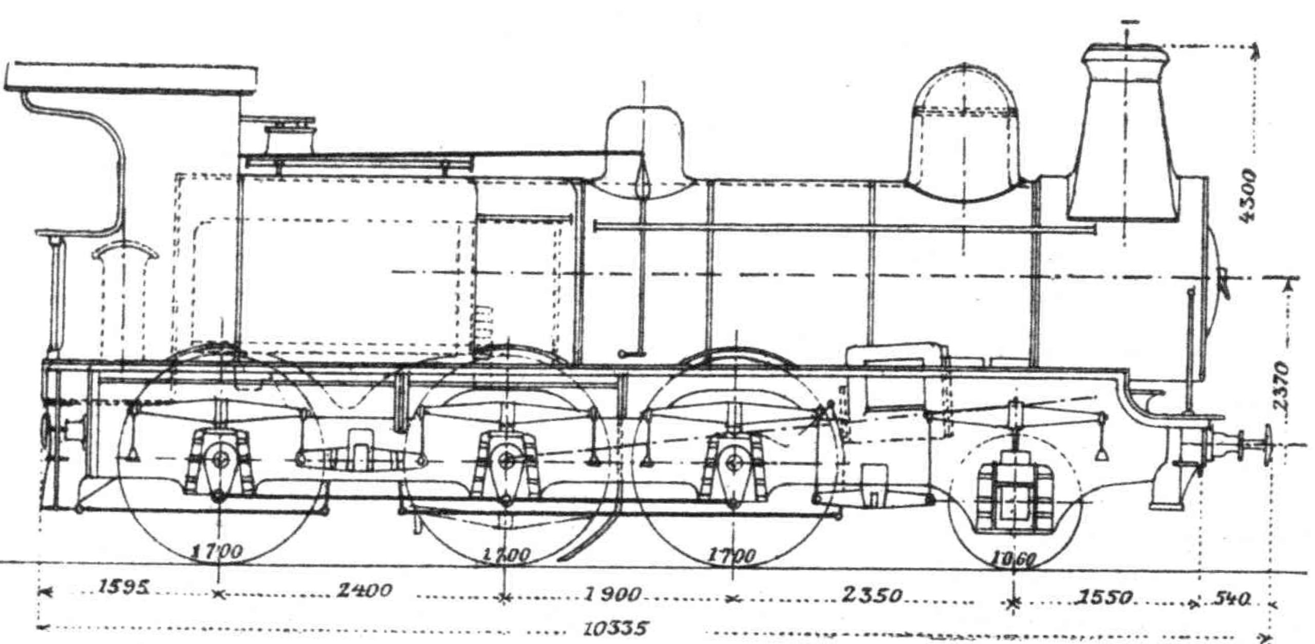 Schematical drawing with dimensions