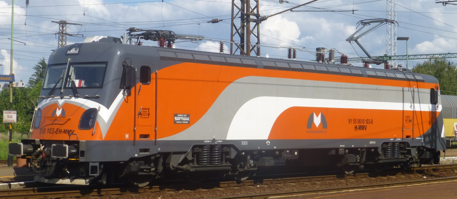 Transmontana with a crash-optimized front of the Magyar Magánvasút (MMV) in June 2018 in Kecskemét