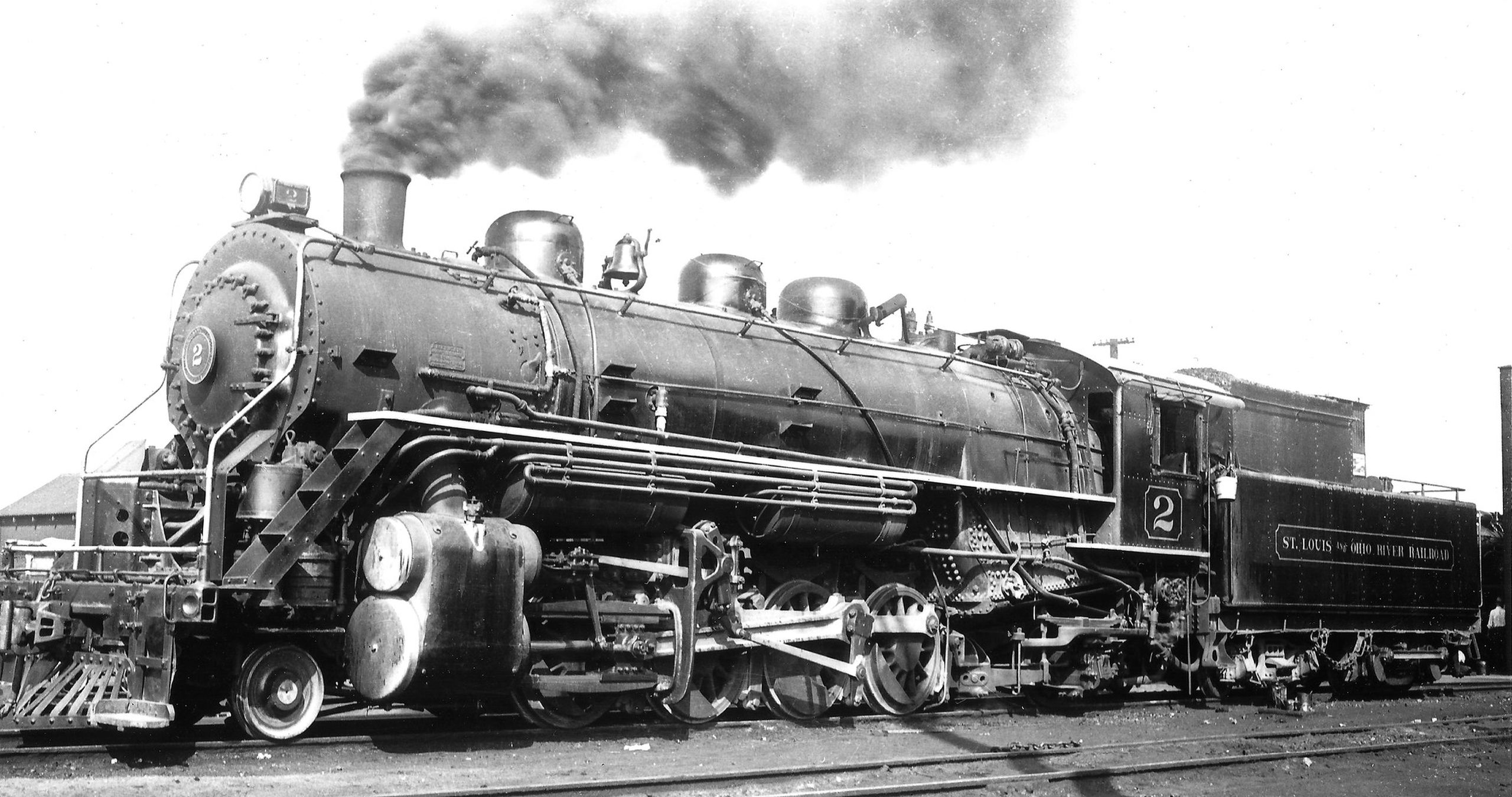 Ex No. 14 St. Louis & Ohio River No. 2 in September 1937 at East St. Louis, Illinois
