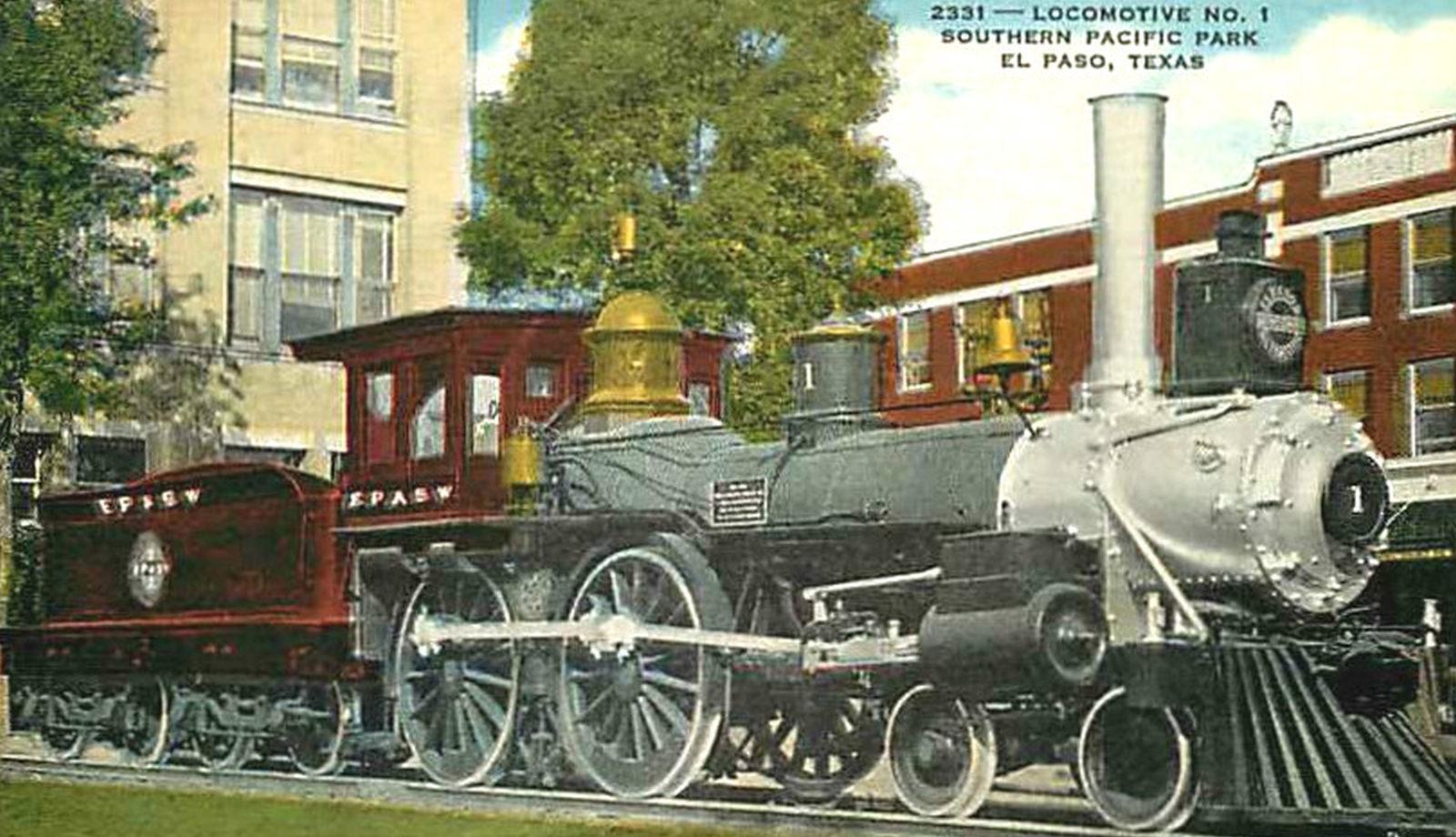 1953 post card with the No. 1 exhibited in El Paso