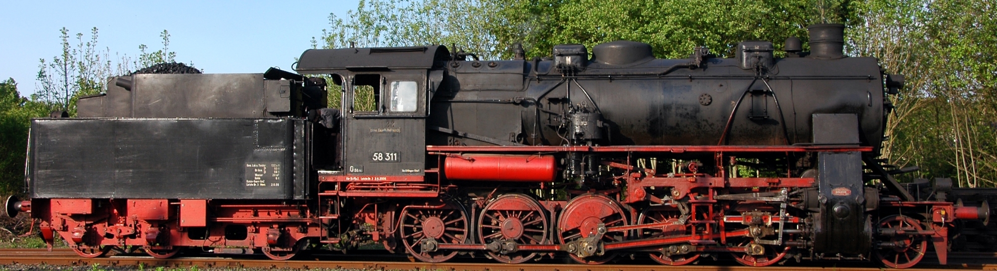 58 311 of the Ulmer Eisenbahnfreunde preserved in working order in May 2010 in Neuenmarkt-Wirsberg