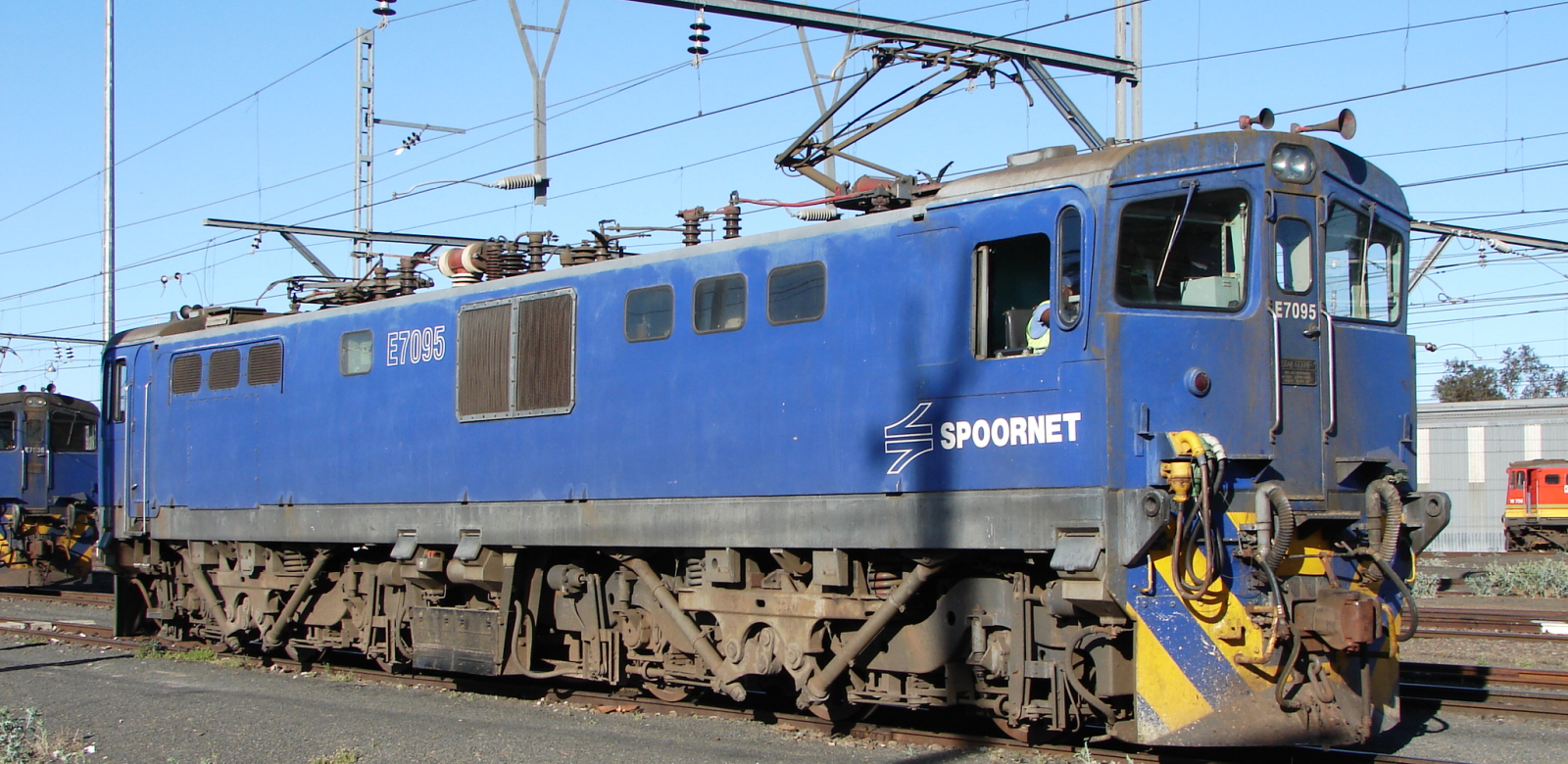 Spoornet E7095 in October 2015 at Beaufort West